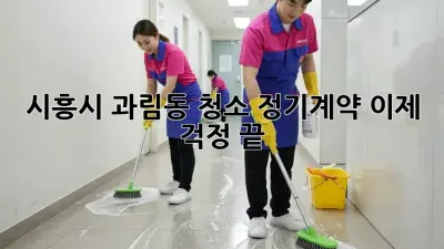 시흥시 과림동 청소 정기계약, 이제 걱정 끝!