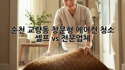 순천 교량동 창문형 에어컨 청소, 셀프 vs 전문업체?